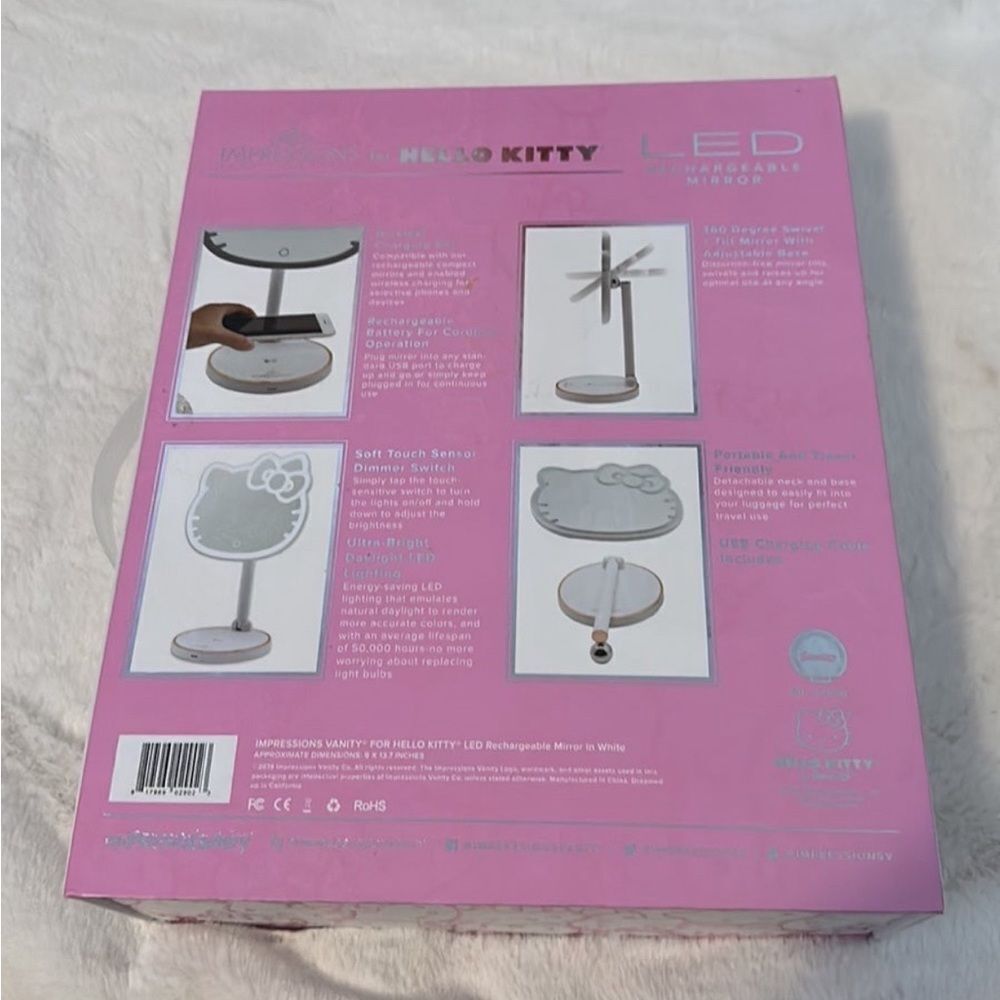 Hello Kitty LED Rechargeable Makeup Mirror + Wireless Compact Bundle - Picture 8 of 9